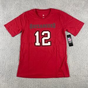 Tom Brady Team Apparel Youth X-Large Red Tampa Bay Buccaneers Short Sleeve Shirt